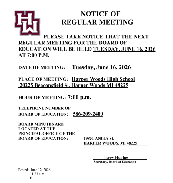 NOTICE OF REGULAR MEETING